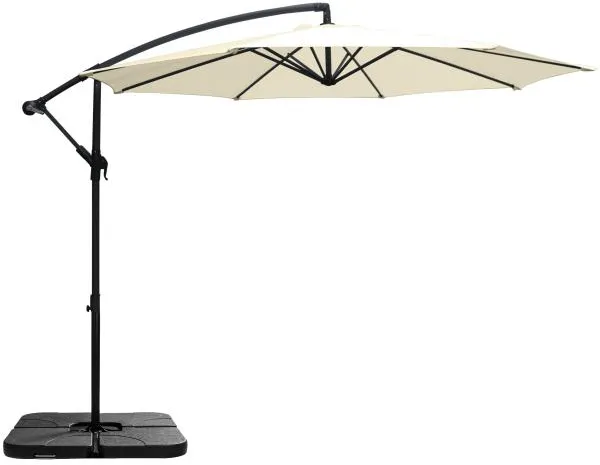 Hængeparasol beige 3m