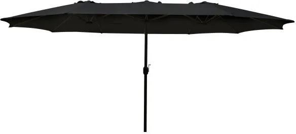 Twin parasol sort 270x460cm